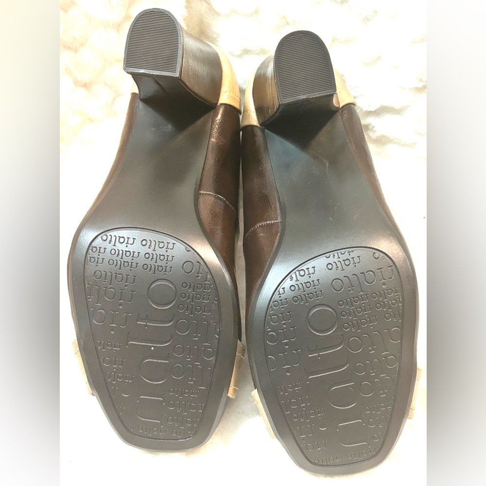 Vintage Rialto tan and brown round toe block heel women’s size 8M - Picture 8 of 11